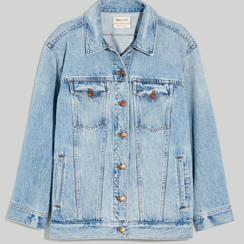 Madewell Oversized Trucker Denim Jacket Size Large